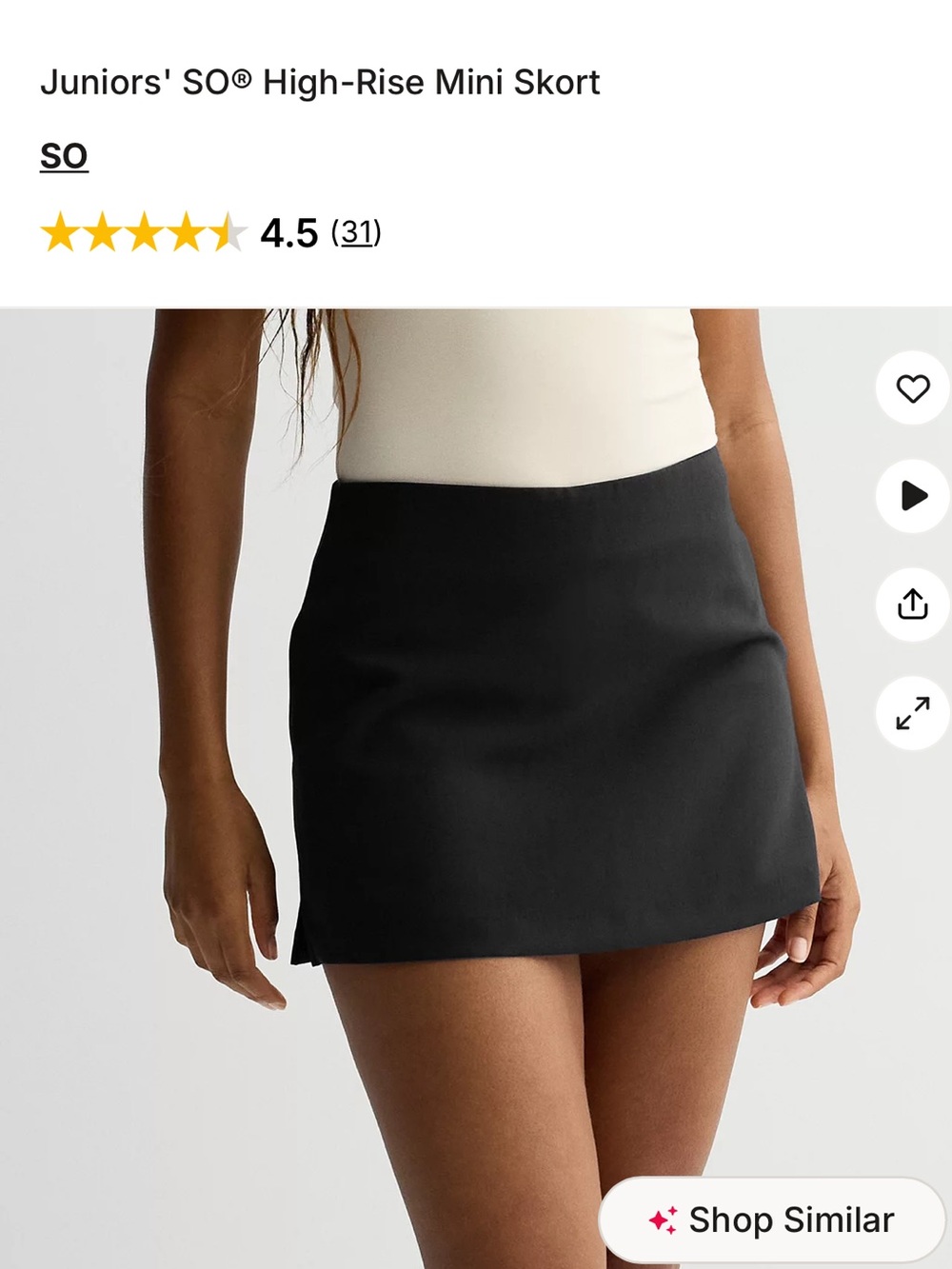 SO Black Mini Skirt